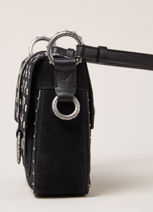 Zadig&Voltaire Kate crossbodytas van kalfssuède met studs - detail 8 zwart