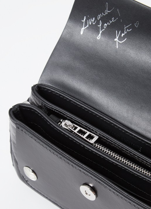 Zadig&Voltaire Kate crossbodytas van leer - detail 3 zwart