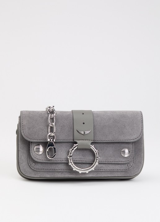 Zadig&Voltaire Kate portemonnee van suède met afneembare schouderriem