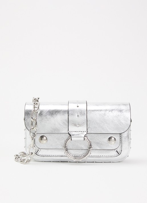 Zadig&Voltaire Kate Wallet clutch van kalfsleer met metallic finish