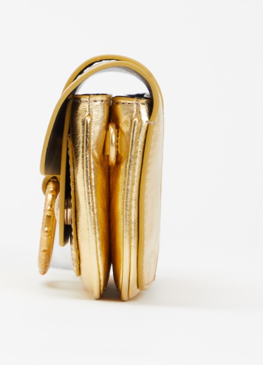 Zadig&Voltaire Kate Wallet Vintage Metal handtas van leer met afneembare schouderriem  - detail 3 goud