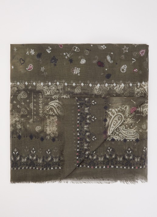 Zadig&Voltaire Kerry Vintage sjaal met print 135 x 135 cm