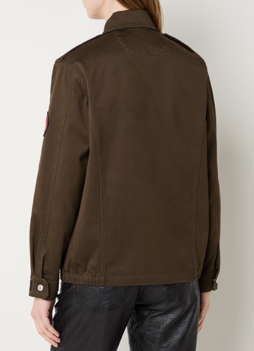 Zadig&Voltaire Kid jack met klepzakken en logoborduring - achterkant bruin