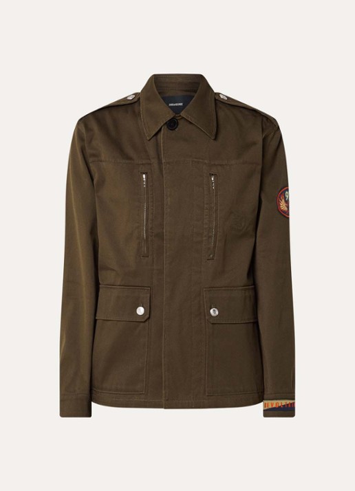 Zadig&Voltaire Kid jack met klepzakken en logoborduring - voorkant 2 bruin