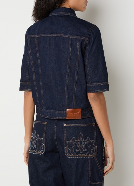 Zadig&Voltaire Kyo spijkerjas met borst- en steekzakken - achterkant indigo
