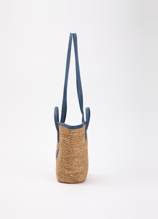Zadig&Voltaire Le mini wings van raffia met leren details - detail 2 blauw