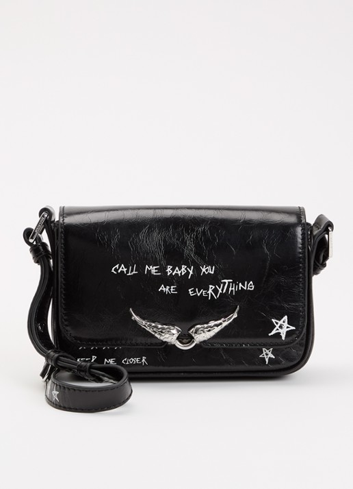 Zadig&Voltaire Le Zazi Vintage Graffiti crossbodytas van leer
