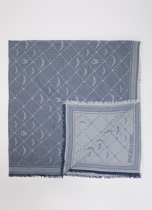 Zadig&Voltaire Liz sjaal met logoprint 135 x 135 cm