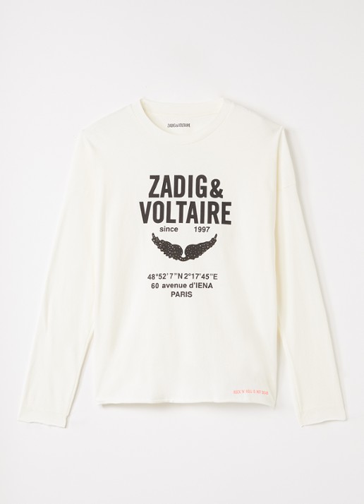 Zadig&Voltaire Longsleeve met logoprint en strass