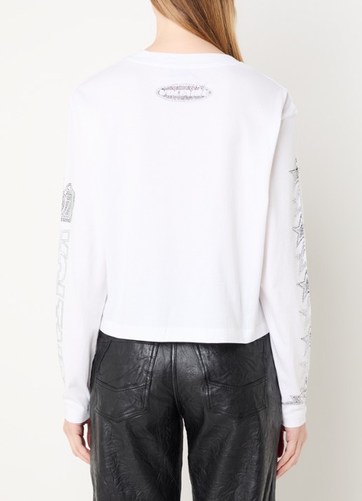 Zadig&Voltaire Longsleeve met strass - achterkant 4 wit