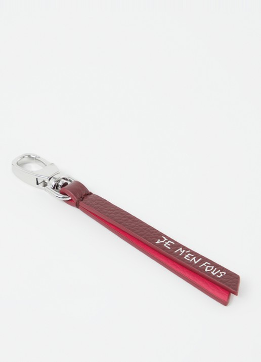 Zadig&Voltaire Love Link sleutelhanger van kalfsleer - detail 2 donkerrood