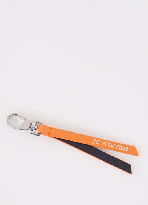 Zadig&Voltaire Love Link sleutelhanger van kalfsleer - voorkant 2 orange