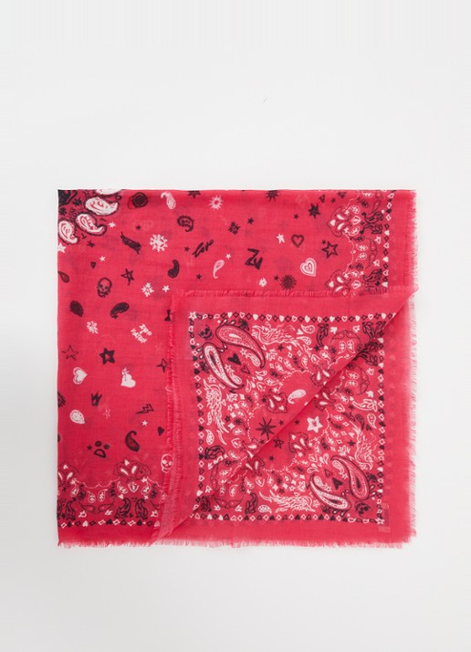 Zadig&Voltaire Maddie sjaal met paisley dessin 120 x 120 cm