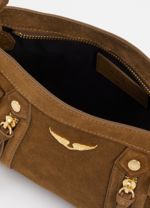 Zadig&Voltaire Madison mini schoudertas van suède - detail 3 camel