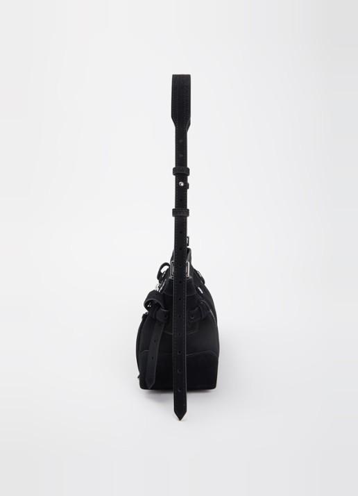 Zadig&Voltaire Madison mini schoudertas van suède - detail 2 zwart