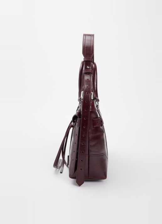Zadig&Voltaire Madison small schoudertas van kalfsleer met verstelbare schouderriem - detail 4 paars