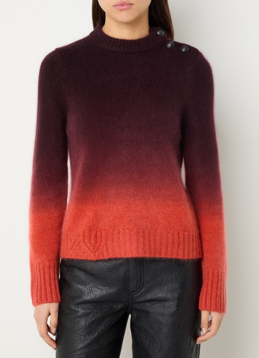 Zadig&Voltaire Malty fijngebreide trui van kasjmier met dip-dye dessin