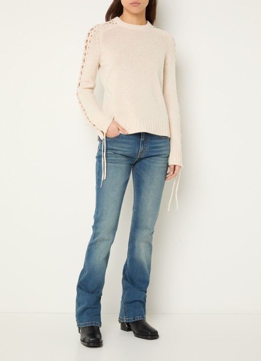 Zadig&Voltaire Malty grofgebreide trui in kasjmierblend  - voorkant 4 creme