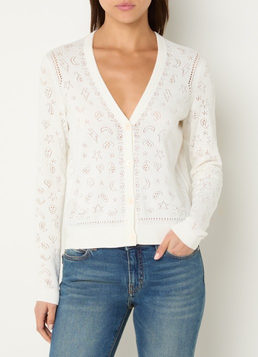 Zadig&Voltaire Manala blouse met opengewerkt dessin