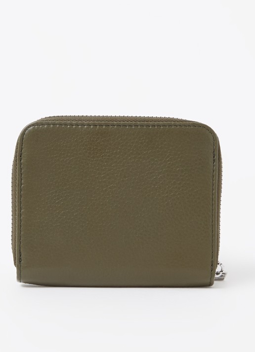 Zadig&Voltaire Mini Portemonnee van leer - achterkant 3 mosgroen