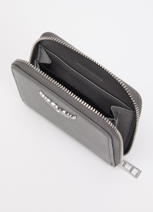 Zadig&Voltaire Mini Portemonnee van leer - voorkant 2 grijs
