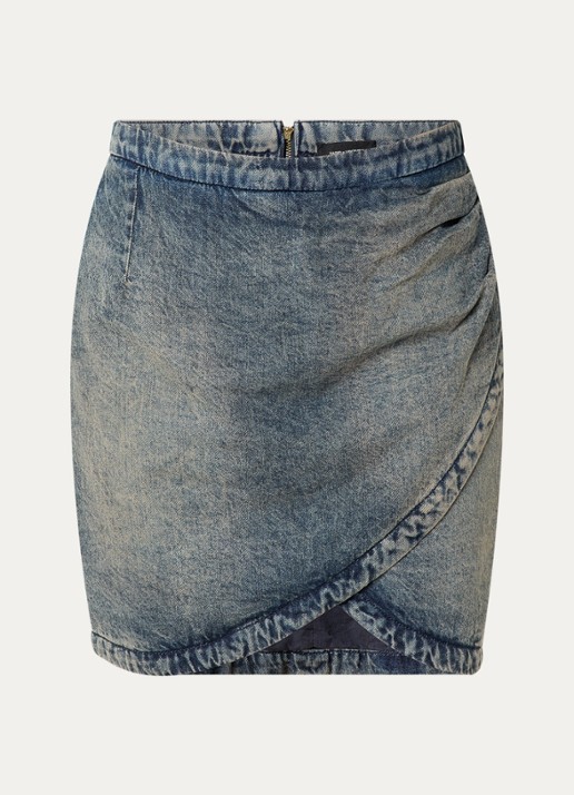 Zadig&Voltaire Mini spijkerrok met assymetrische zoom - voorkant 2 indigo