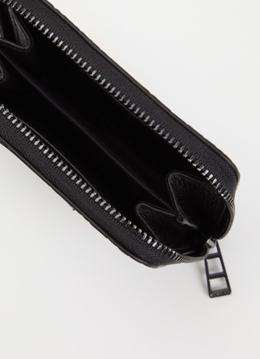 Zadig&Voltaire Mini ZV portemonnee van leer met crocostructuur - detail 2 zwart