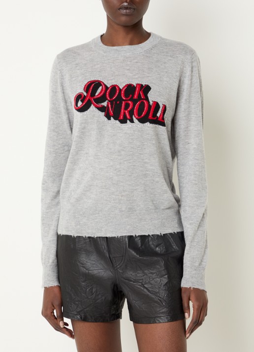 Zadig&Voltaire Miss fijngebreide pullover van kasjmier met strass