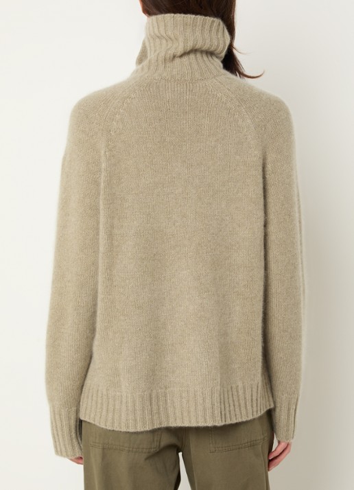 Zadig&Voltaire Mora grofgebreide trui van kasjmier - achterkant 3 khaki
