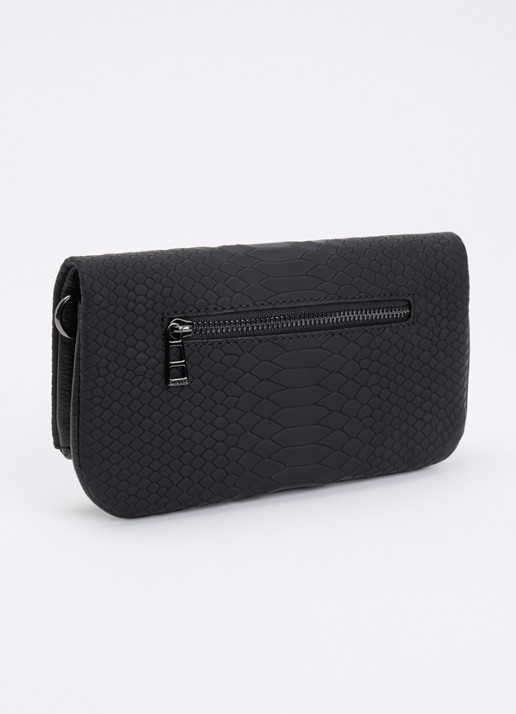 Zadig&Voltaire Nano Soft Savage Rock clutch van leer - achterkant 5 zwart