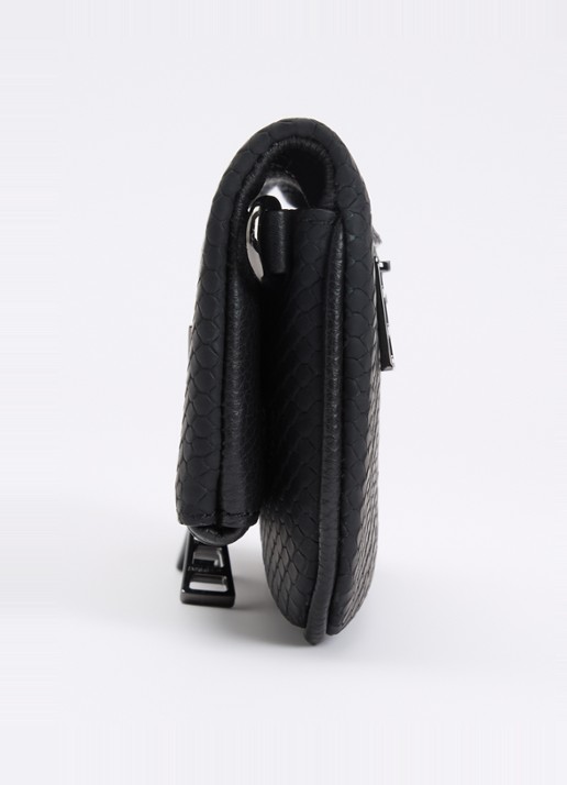 Zadig&Voltaire Nano Soft Savage Rock clutch van leer - detail 3 zwart