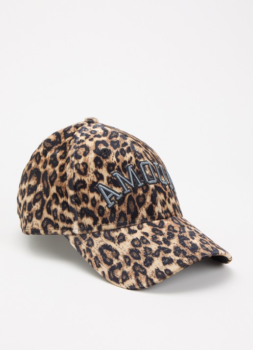 Zadig&Voltaire New Era x ZV pet van fluweel met panterprint en logoborduring