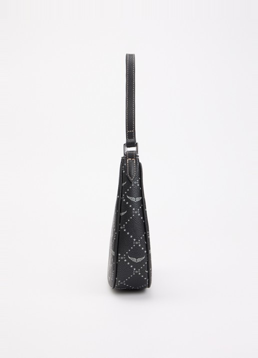 Zadig&Voltaire Night out schoudertas met logoprint - detail 4 zwart