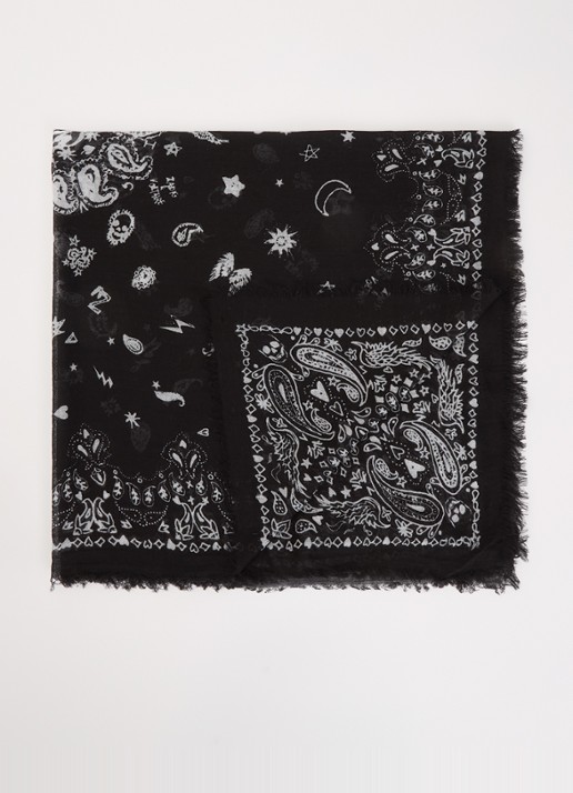 Zadig&Voltaire Nuage sjaal van kasjmier met paisley dessin 90 x 90 cm