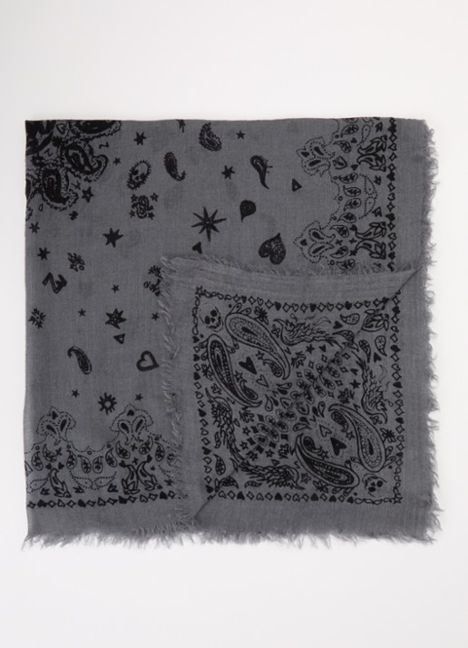 Zadig&Voltaire Nuage sjaal van kasjmier met paisley dessin 90 x 90 cm