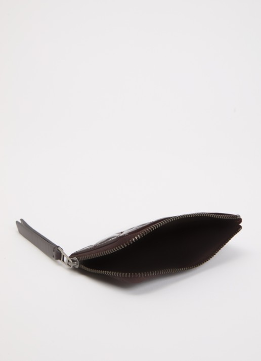 Zadig&Voltaire Pasjeshouder van leer met quilt patroon - voorkant 2 donkerbruin
