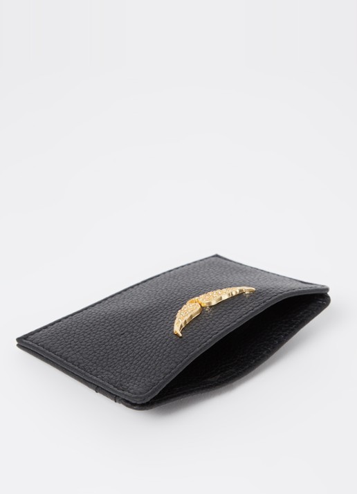 Zadig&Voltaire Pasjeshouder van leer - voorkant 2 zwart