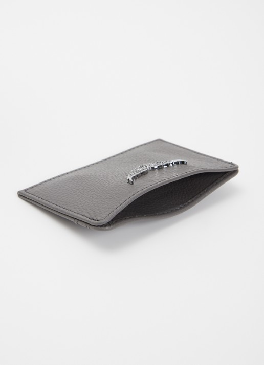 Zadig&Voltaire Pasjeshouder van leer - voorkant 2 grijs
