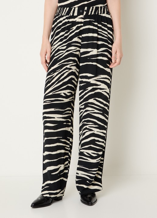 Zadig&Voltaire Pin high waist straight fit broek met steekzakken