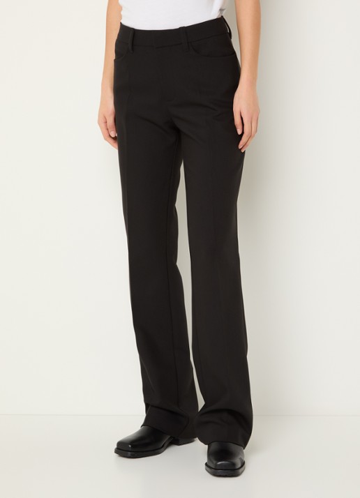 Zadig&Voltaire Pistol high waist straight fit pantalon met steekzakken