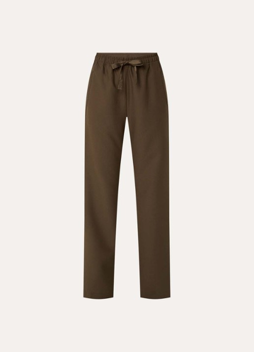 Zadig&Voltaire Poma high waist loose fit joggingbroek met steekzakken - voorkant 2 mosgroen