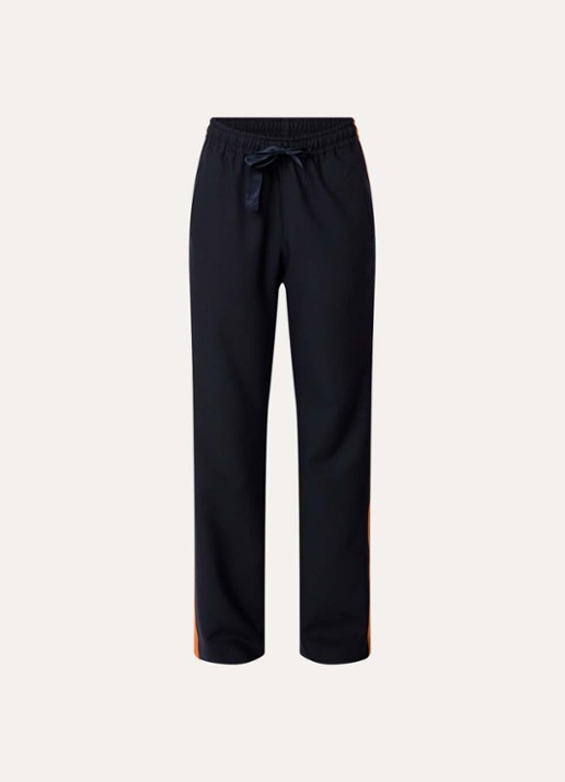 Zadig&Voltaire Poma high waist loose fit joggingbroek met steekzakken - voorkant 2 donkerblauw