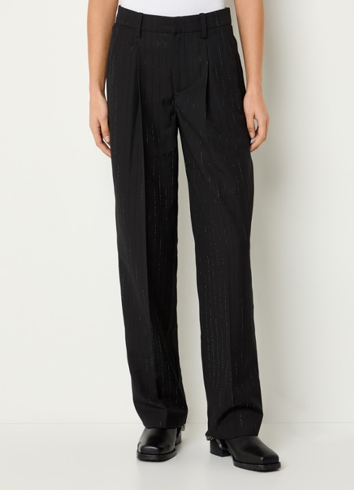Zadig&Voltaire Puros high waist loose fit pantalon met strass