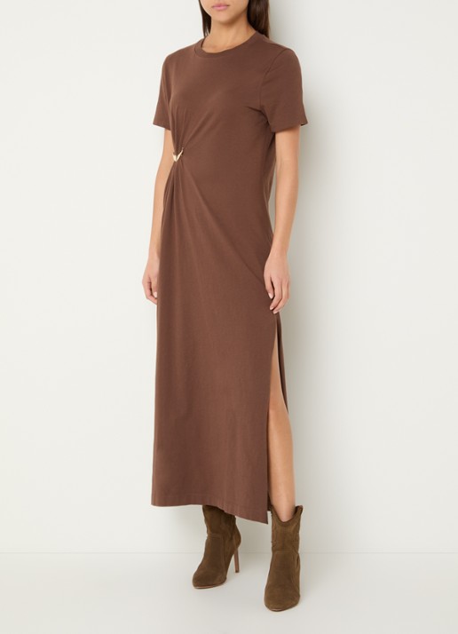 Zadig&Voltaire Raja midi  T-shirt jurk met afneembare broche