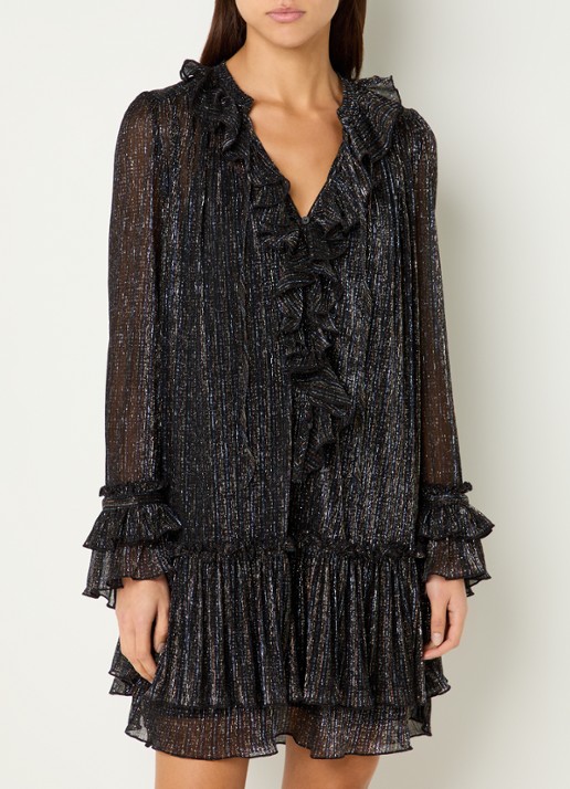 Zadig&Voltaire Ralice mini jurk met volant en lurex
