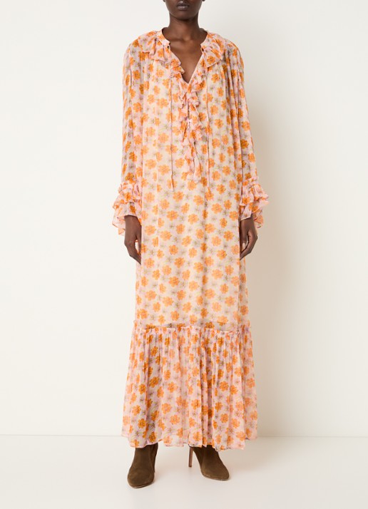 Zadig&Voltaire Ralicel maxi tuniekjurk met bloemenprint en ruches