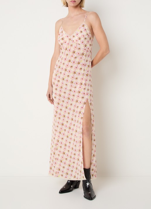Zadig&Voltaire Ramelil maxi jurk met bloemenprint en details van kant