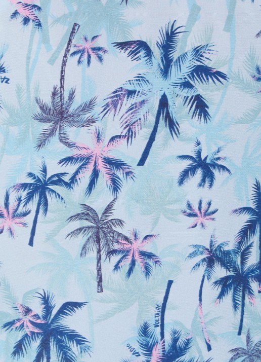 Zadig&Voltaire Ramelil midi jurk van zijde met print - detail 3 lichtblauw