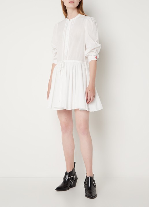 Zadig&Voltaire Ranil mini jurk met backprint  - voorkant 2 wit