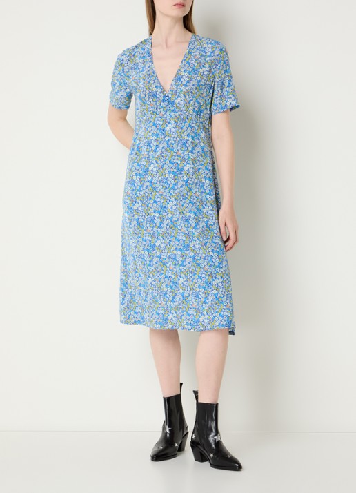 Zadig&Voltaire Rhodral midi jurk met bloemenprint en V-hals